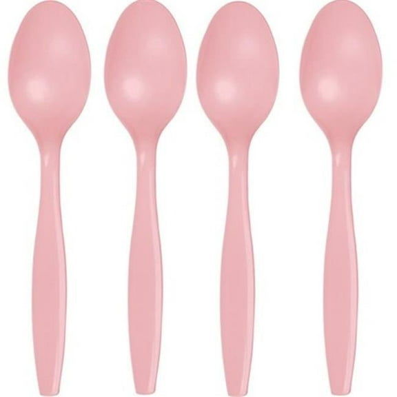 Hoffmaster Group 010557 Premium Plastic Spoons, Classic Pink - 24 per Case - Case of 12