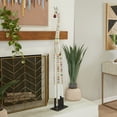 thumbnail image 2 of 10" x 59" Multi Colored Wood Handmade Zebra Sculpture, by DecMode, 2 of 10