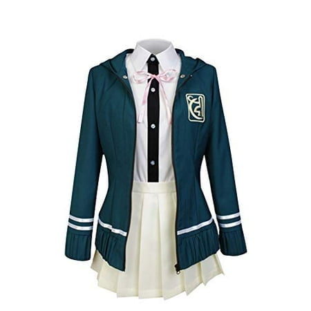 UU-Style Super Danganronpa Chiaki Nanami Cosplay Costume High School Outfit Uniform Dress Blue