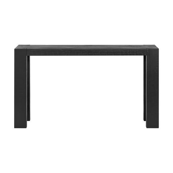 Alaterre Furniture Classic Solid Wood Console Table - 56 Inch Modern Farmhouse Entryway Table, Black