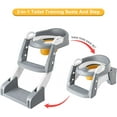 thumbnail image 2 of 2 in 1 Toddler Toilet Seat & Step with Splash Guard & Ladder - Anti-Slip Pad Foldable Potty Seat for Kids Boys & Girls, 2 of 8