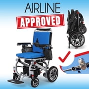 Rubicon Easy to Carry, Ultra Lightweight Foldable Electric Wheelchairs, only 40 lbs, supports 265 lbs
