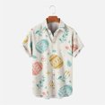 thumbnail image 1 of TIHLMK T-Shirts pour Hommes Chemise à Manches Courtes Imprimé Numérique de Pâques avec Poche à Revers, 1 of 5