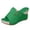 A-Green, variant on Platform Wedge Sandals for Women Open Toe Espadrilles Slip on High Wedges Slides Summer Vacation Shoes with Arch Support Size 9.5 Green