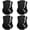Black, variant on DOVACKA 4 Pcs Neck Gaiter Face Mask for Men Reflective Face Cover Scarf Summer UV Sun Protection Balaclava Bandana for Work