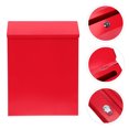 thumbnail image 3 of SHISUYAN Red Iron Wallmounted Mailbox for Home Use Lockable Waterproof 4.7x6.3x19.7 Inches, 3 of 8