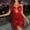 Red, variant on CALAFEBILA Dresses for Women 2025,Women's Fashion Sparkly Shiny Sequin Party Ball Party Dress Tassels Bodycon Short Dress