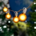 thumbnail image 6 of Novelty Lights 25 Feet Yellow G40 Globe Outdoor Patio String Lights, Brown Wire, 6 of 6