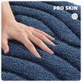 thumbnail image 3 of PABUBE Textured Blue Microfiber Bathroom Rug, 16"x24", Soft and Absorbent Bathroom Mat, Non-Slip, Machine Washable, Quick Dry Floor Carpet for Shower or Tub, 3 of 8