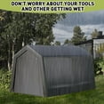 thumbnail image 5 of Danolapsi Outdoor Storage Shelter 6x6x7 ft Portable Shed Heavy Duty Waterproof Storage Tent Sheds with Roll-up Zipper Door,for Motorcycle,Bike,Garden Tools, 5 of 7