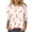 Easter Day Womens Tops - A03 Pink, variant on Easter Bunny Shirt Women Plus Size Cute Easter Eggs Prints Top Casual Loose Summer Holiday Shirts 3/4 Sleeve Crew Neck Tee