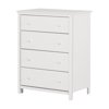 South Shore Cotton Candy Coastal Toddlers 4-Drawers Dresser Pure White