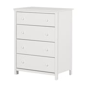 South Shore Cotton Candy Coastal Toddlers 4-Drawers Dresser Pure White