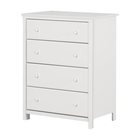 South Shore Cotton Candy Coastal Toddlers 4-Drawers Dresser Pure White
