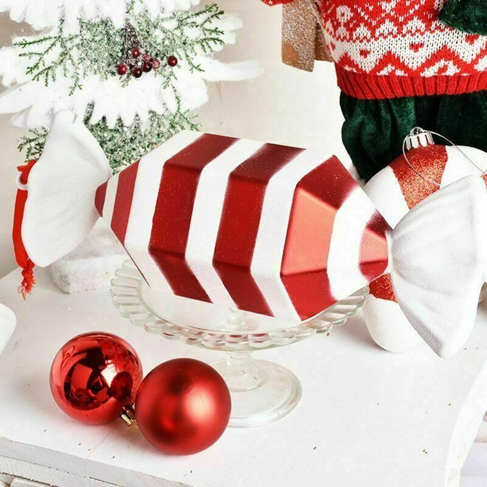 Ornements De Noël En Forme De Bonbons - 24 Pièces En Bois Suspendables - Décorations Sapin, Porte, Cheminée - Multicolore - 12