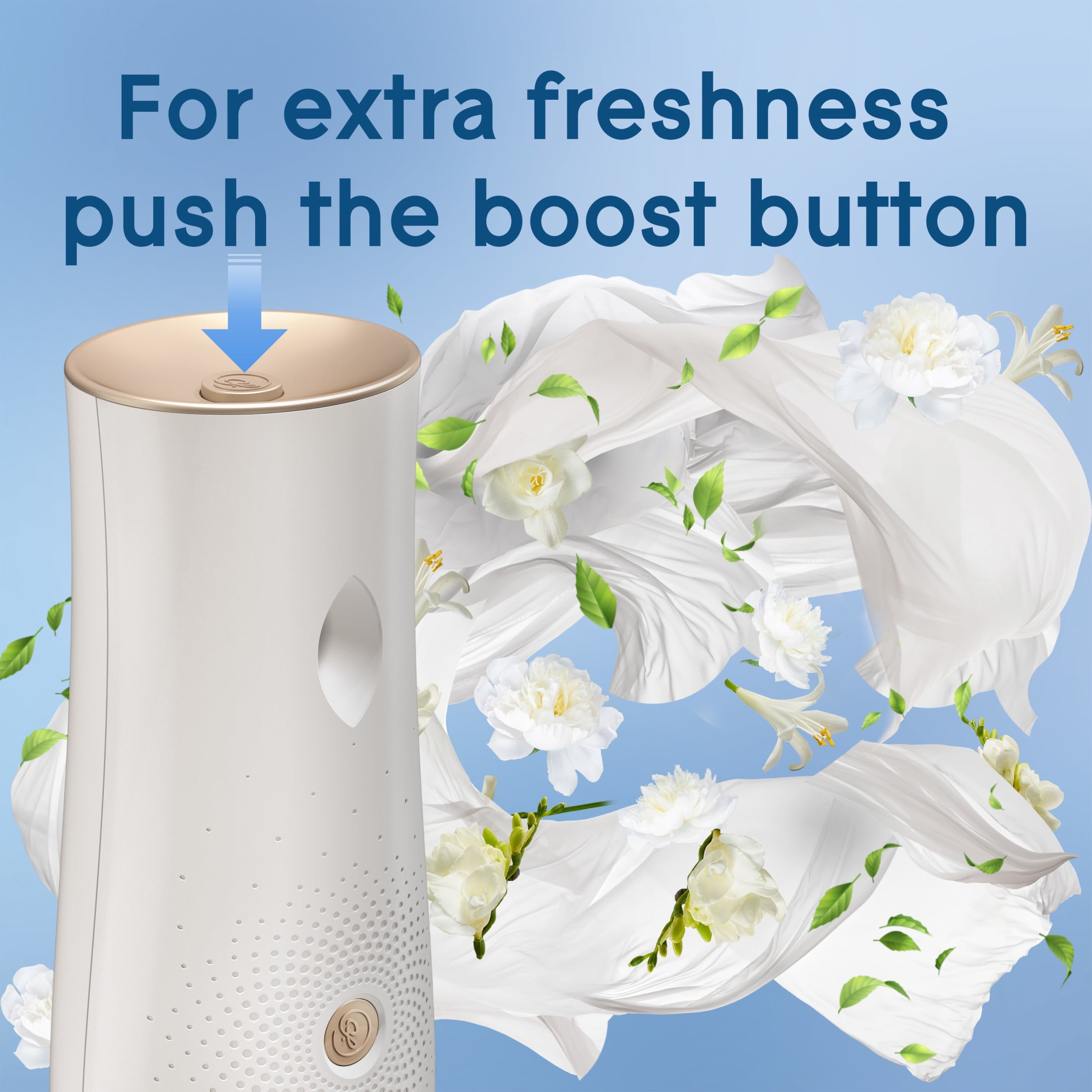 Glade Automatic Spray Air Freshener Starter Kit, 1 Holder and 1 Refill, Clean Linen, Fragrance Infused with Essential Oils, 6.2 oz, 2 Count