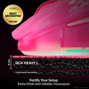 SteelSeries QcK Heavy Gaming Mousepad — Thicker, Non-Slip Silicone Rubber Base, Optimized for Gaming — Large Size — Magenta