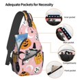 thumbnail image 4 of ZICANCN Crossbody Sling Bag for Men Women - Pumpkin Cat Pattern Casual Shoulder Backpacks for Travel Sport Climbing Runners Daypack, 4 of 9