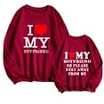 thumbnail image 1 of WEAIXIMIUNG Chandails en Molleton pour Femmes Zip Saint-Valentin Manches Longues Graphique Imprimé Pull Chandails en Molleton Blouse Chandails en Molleton Top, 1 of 4