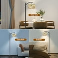 thumbnail image 2 of Arc Floor Lamps Ancient oriental drawing technique Beautiful Natural Luxury Marbleized Modern LED Adjustable Lampshade Standing Light for Living Room Reading Bedroom Office, 2 of 5