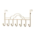 thumbnail image 2 of Over the Door Hooks No Drill Towel Hanger for Bathroom Bedroom Entryway Heavy Duty Iron Storage Organizer Space Saving Hooks for Hanging Coats Bags Keys Rustproof Home Organization Accessory Gold, 2 of 7