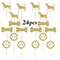 thumbnail image 1 of 24PCS Cake Topper Decorative Dog Bone Paw Cake Pick Cupcake Topper for Birthday, 1 of 10