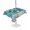 Turquoise Dark Blue, variant on Outdoor Tablecloth with Umbrella Hole for Patio/Picnic/Party/Camping, Coastal Animals Waterproof Table Cloth Round Cover Washable, Summer Ocean Crab Turtle Coral Jellyfish Blue (Dia 60")