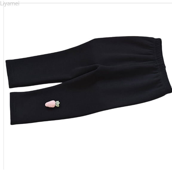 Liyamei Girls Thermal Leggings with Lined Warm for Winter Thick Trousers Size 0-7 Years
