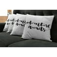 thumbnail image 2 of Ambesonne Adventure Throw Pillow Cover 4 Pack, Life Travel Journey, 24", Black White, 2 of 6