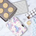 thumbnail image 5 of Yayeee Pot Holders Kitchen Heat Resistant with Pockets 7"x9.8" Cotton Oven Cooking Hot Pads, Pink Skates, 5 of 7