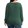 thumbnail image 2 of SWQZVT Plus Size Tops for Women Long Sleeve Oversize Sweaters Fall Casual Loose Tunic Knit Pullover Shirts Winter Clothes, 2 of 7