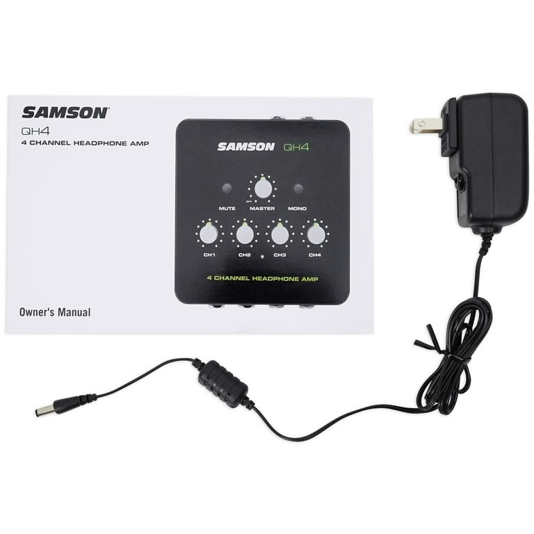 SAMSON QH4 4 Ch Stereo DJ Monitoring Headphone Amplifier Amp