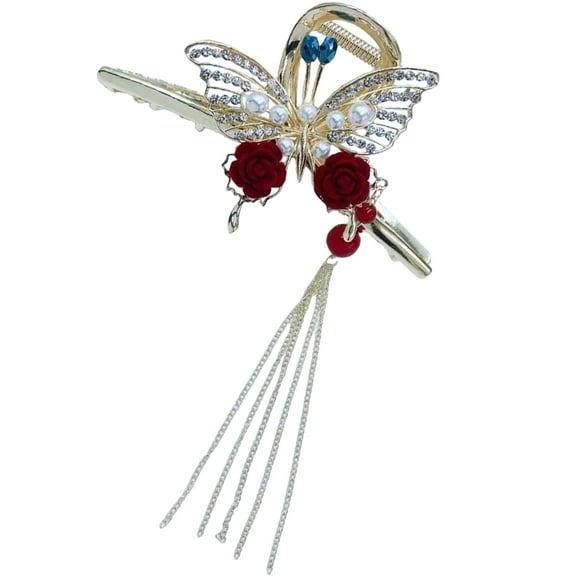unbranded  Hairpin Claw Clip Butterfly Pearl Large Bobby Pins for Women Women's