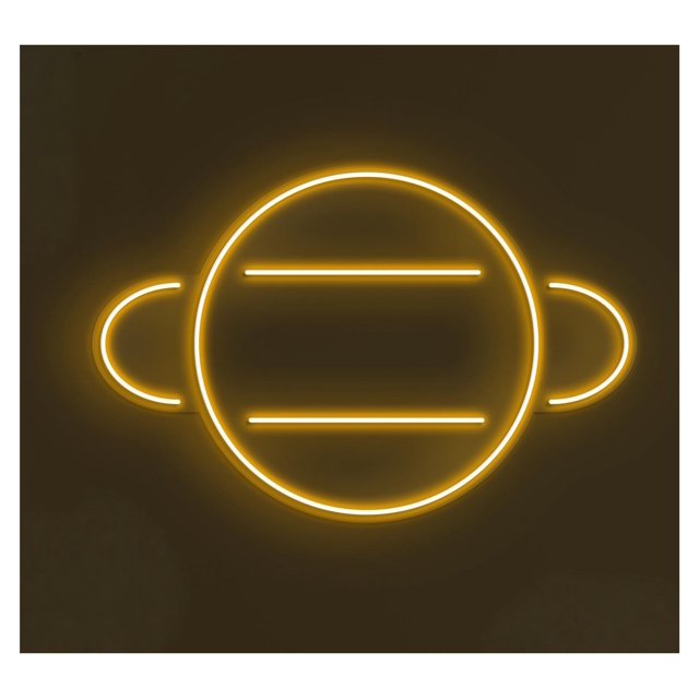 Letrero De Neón LED Planet Saturno Anillado, Luz Para Habitación Infantil, Espacio, Escaparate, , Entrada Comercial, 40cm