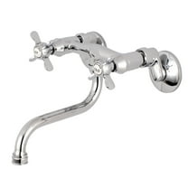 Kingston Brass  Essex Two-Handle 2-Hole Wall Mount Bathroom Faucet Polished Chrome Chrome Finish