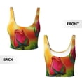 thumbnail image 5 of Haiem Rose Psychedelic Pattern Womens Sports Bra - U Neck Padded Low Impact Yoga Bra Workout Crop Top Gym Moisture-Wicking Workout Vest -Large, 5 of 9