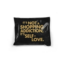 Shop4Mailers 10x13 It's Not an Addiction, It's Self Love Black and Gold Poly Bag Mailer Envelopes 2 Mil (100 Pack, Black)