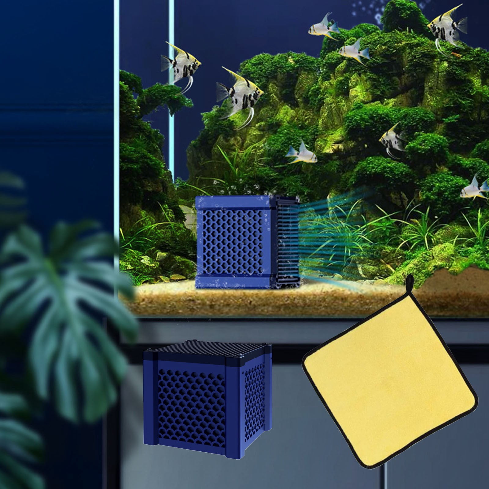 Aquarium Filter Media Balls with Activated Carbon, Bio Sponge Fish Tank Water Purifier for Freshwater Saltwater Tanks Ultra Filtration Aquascape Supplies