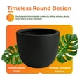 thumbnail image 5 of LeisureMod Dahlia Mid-Century Tapered Round Planter, Fiberstone & MgO Clay, Indoor/Outdoor Plant Pot, 5 of 9