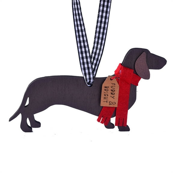 Linnome Christmas Puppy Ornament with Gift Box - Dog Lover Tree Pendant, Holiday Pet Scene Decor, Festive Animal Decoration