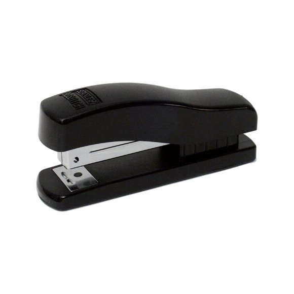 Engrapadora De Escritorio Compacta Media Tira Negra Deluxe negro