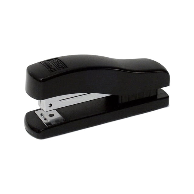 Engrapadora De Escritorio Compacta Media Tira Negra Deluxe negro