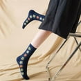 thumbnail image 4 of CoCozhu Vintage Embroidered Floral Socks Set of 5 Pairs Pack Women Cute Flower 3D Cotton Cottagecore Lucky Socks, 4 of 8