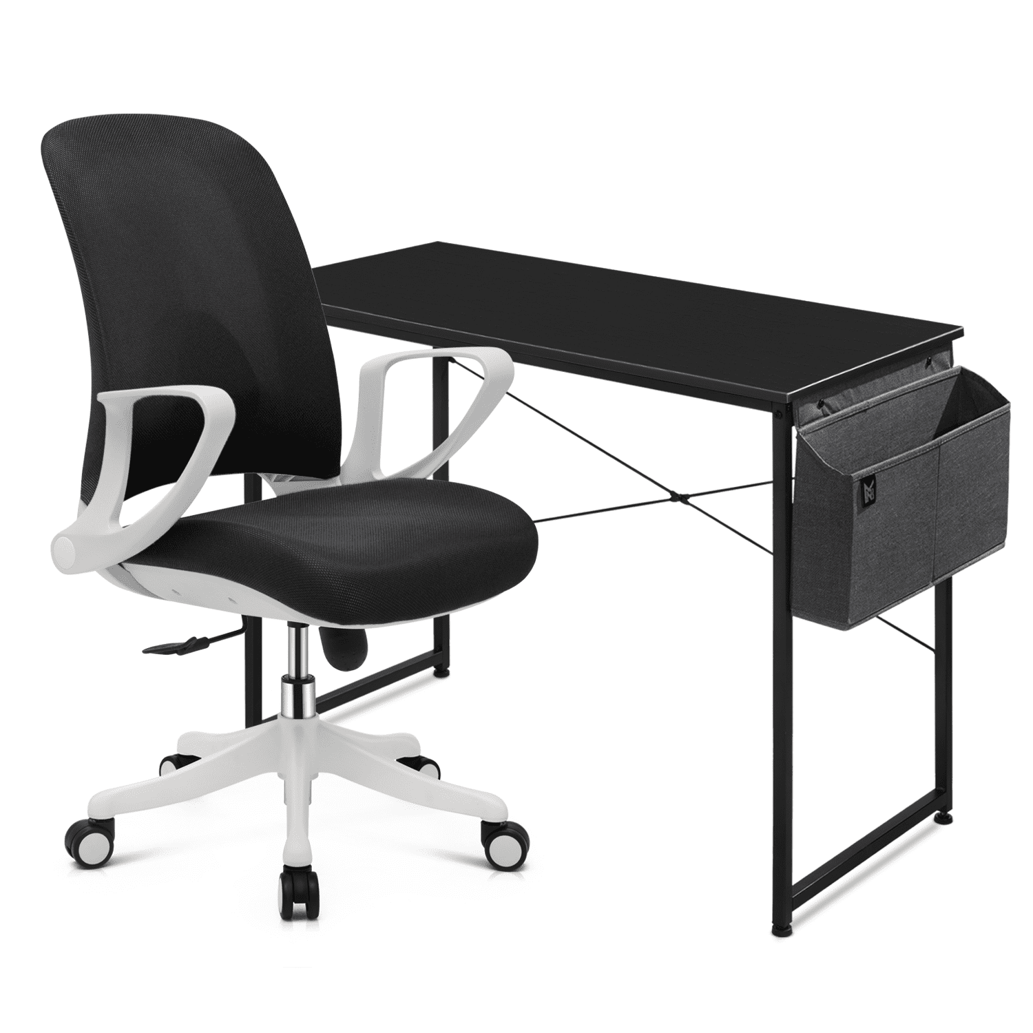 MoNiBloom Office Laptop Desk and Chair Set, Mid Back Executive Chair