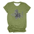 thumbnail image 4 of Sixuan Halloween Shirts for Women, Tshirts Womens Fall Fashion 2024 Plus Size Tops, Women'S Skeleton Crew Neck Print T Shirt, 4 of 4