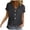 shirts 114#Black, variant on Womens Summer Top Loose Fit Pleated V Neck Short Sleeve Curved Hem Flowy Shirts Blouse Beach Outdoor Versatile Vacation Clothes