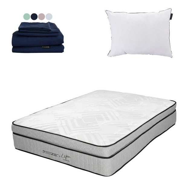 Colchón Queen Size Lipa + Almohada One + Sábanas Softy