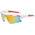 thumbnail image 1 of Gafas de sol para deportes al aire libre, ciclismo, correr, hombres y mujeres, marco blanco, película roja, 1 of 1
