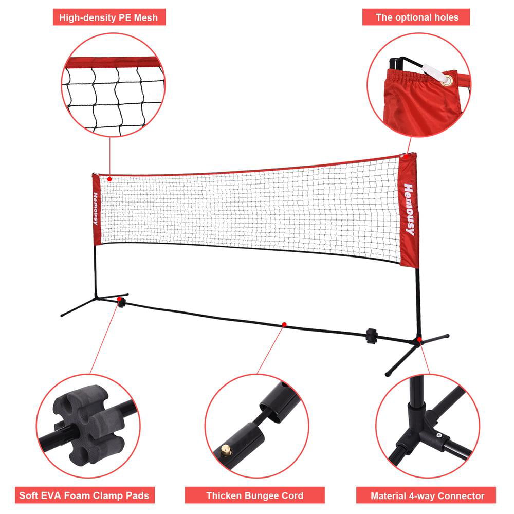 Portable Volleyball Badminton Net Set Removable Tennis Nets for Indoor Outdoor Sport Badminton Net for Garden Badminton Set with Net for Garden 