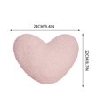 thumbnail image 3 of Fiaya Women Soft Heart Shaped Pillow, 1pc Plush Cute Heart Cushion, 9.4x8.7inch Fluffy Throw Pillow Decorative Back Cushions for Bed Sofa Valentine's Day Gifts (Pink), 3 of 6